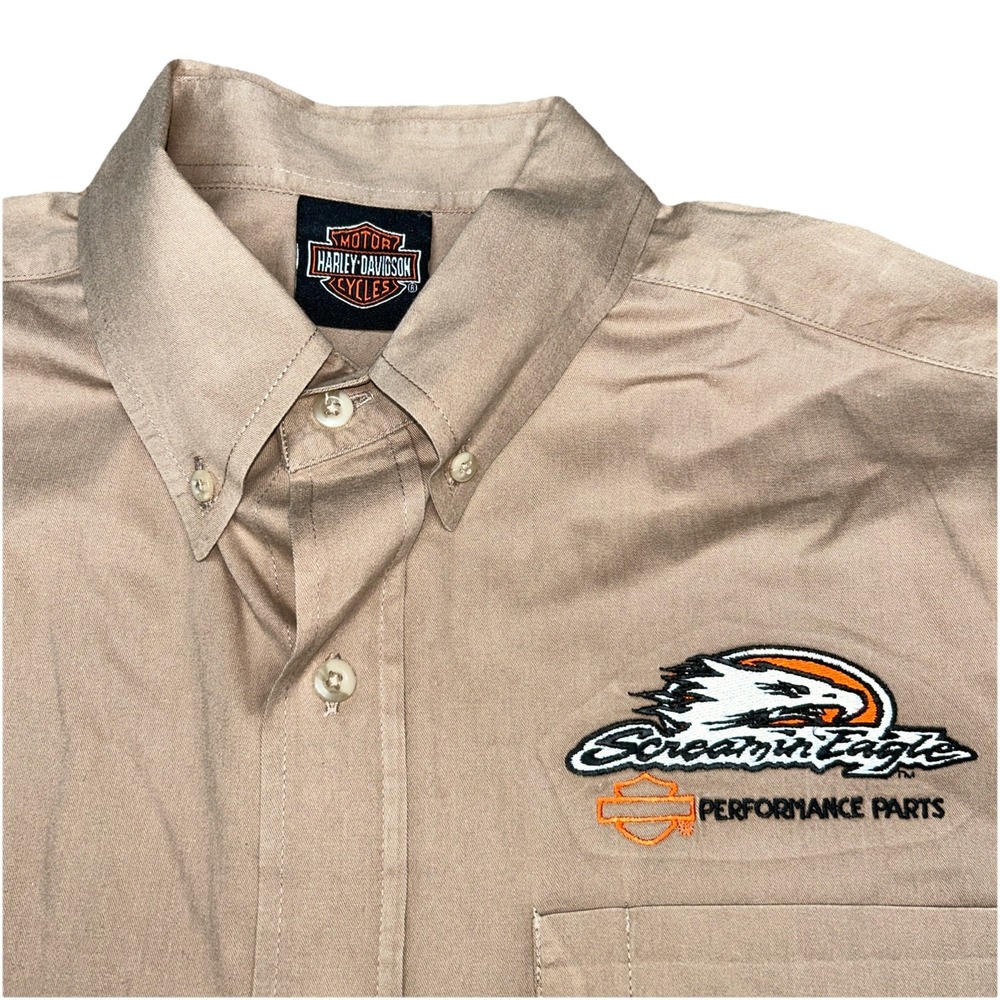 Harley Davidson Screamin Eagle Performance Parts Mens M Button Down Short Sleeve